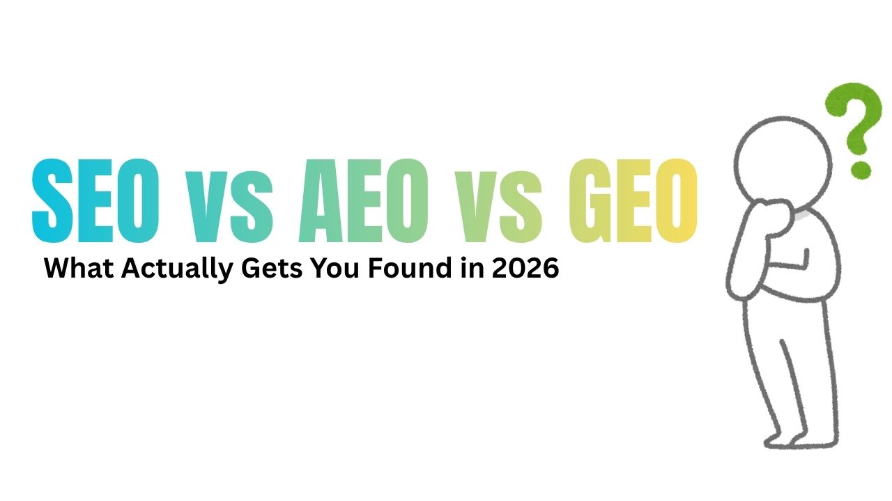 SEO vs AEO vs GEO: What Actually Gets You Found in 2026